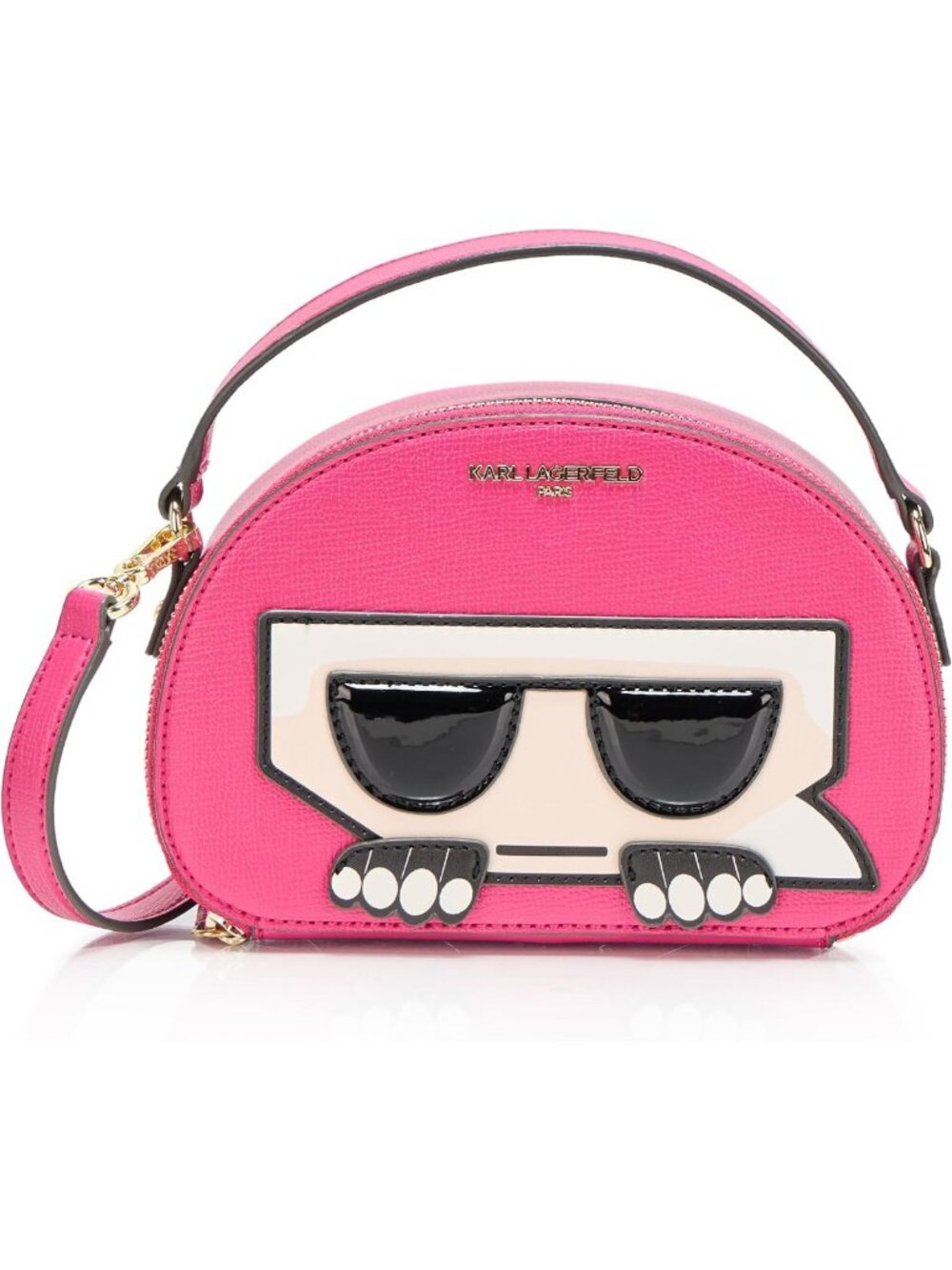 Chic Fuchsia Dome Satchel Crossbody Bag for Women - Stylish Medium Handbag